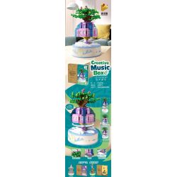 PanlosBrick 656008 Panlos Brick 656008 non  HỘP NHẠC THÀNH PHỐ TRÊN BẦU TRỜI bộ đồ chơi xếp lắp ráp ghép mô hình Creator CREATIVE MUSIC BOX Sáng Tạo 458 khối