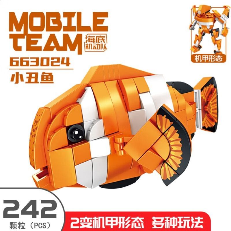 PanlosBrick 663021 663022 663023 663024 Panlos Brick 663021 663022 663023 663024 non  MÁY TÀU NGẦM 4 CÁ VOI XANH HIPPOCAMPUS MỰC HỀ bộ đồ chơi xếp lắp ráp ghép mô hình 928 khối