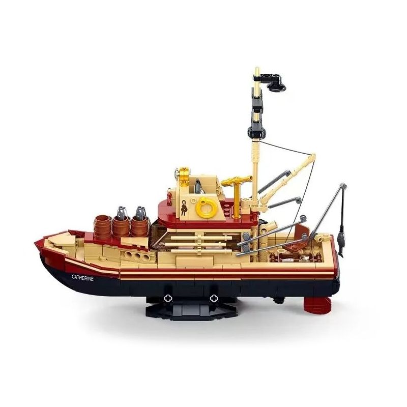 SLUBAN M38-B1118 B1118 1118 M38B1118 38-B1118 non Lego CÁ MẬP TRẮNG LỚN tỷ lệ 1:350 bộ đồ chơi xếp lắp ráp ghép mô hình City THE GREAT SHARK Thành Phố 592 khối