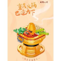 ZHEGAO CW6006 6006 non  NHÀ HÀNG LẨU bộ đồ chơi xếp lắp ráp ghép mô hình 328 khối