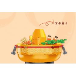 ZHEGAO CW6006 6006 non  NHÀ HÀNG LẨU bộ đồ chơi xếp lắp ráp ghép mô hình 328 khối