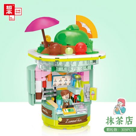 ZHEGAO CW6005 6005 non  CỬA HÀNG MATCHA bộ đồ chơi xếp lắp ráp ghép mô hình 316 khối