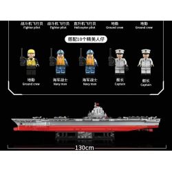 GULY 20313 non  TÀU SÂN BAY LOẠI 003 tỷ lệ 1:250 bộ đồ chơi xếp lắp ráp ghép mô hình Military Army AIRCRAFT CARRIER Quân Sự Bộ Đội 7018 khối