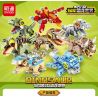 MINGDI 10032 non  DINOSAUR WORLD 8 OVERLON DRAGON CANGLONG TAM GIÁC ORGAN KHÔNG CÓ RĂNG JIANLONG RAPTOR RÂU bộ đồ chơi xếp lắp ráp ghép mô hình Khủng Long 846 khối