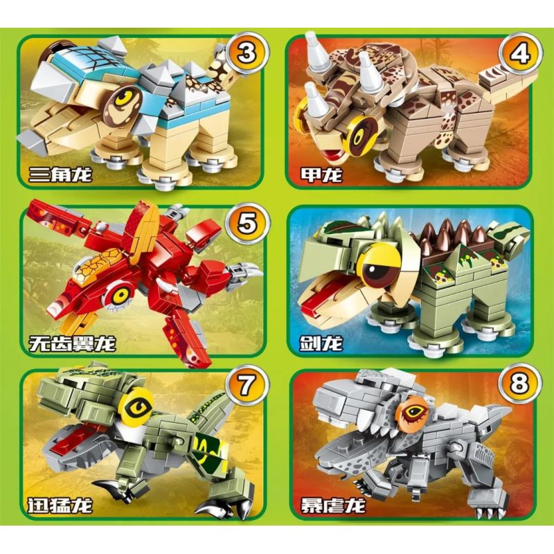 MINGDI 10032 non  DINOSAUR WORLD 8 OVERLON DRAGON CANGLONG TAM GIÁC ORGAN KHÔNG CÓ RĂNG JIANLONG RAPTOR RÂU bộ đồ chơi xếp lắp ráp ghép mô hình Khủng Long 846 khối MINGDI 10032 non  DINOSAUR WORLD 8 OVERLON DRAGON CANGLONG TAM GIÁC ORGAN KHÔNG CÓ RĂNG JIANLONG RAPTOR RÂU bộ đồ chơi xếp lắp ráp ghép mô hình Khủng Long 846 khối