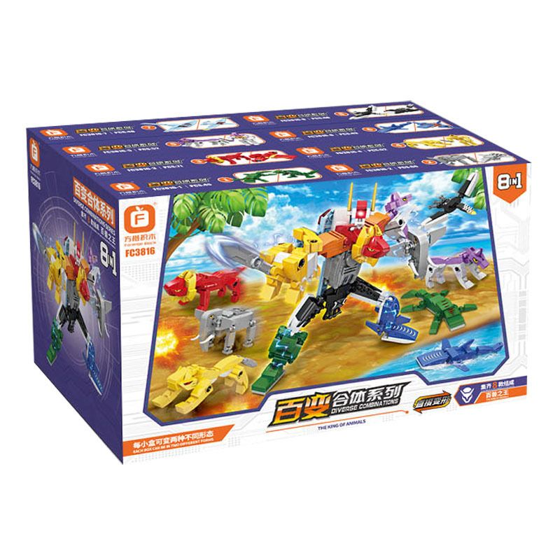 FORANGE FC3816 3816 non  8 SỰ KẾT HỢP CỦA HÀNG TRĂM CON THÚ bộ đồ chơi xếp lắp ráp ghép mô hình Creator DIVERSE COMBINATIONS Sáng Tạo 425 khối