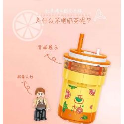 ZHEGAO CW6004 6004 non  QUÁN TRÀ SỮA bộ đồ chơi xếp lắp ráp ghép mô hình LEMON TEA 309 khối
