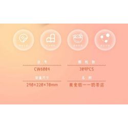 ZHEGAO CW6004 6004 non  QUÁN TRÀ SỮA bộ đồ chơi xếp lắp ráp ghép mô hình LEMON TEA 309 khối