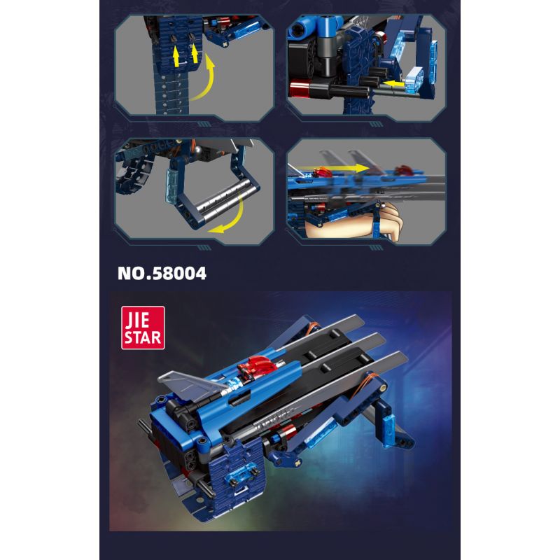 JIESTAR 58004 non  MÓNG SÓI BĂNG bộ đồ chơi xếp lắp ráp ghép mô hình  ICE-WOLF CLAW Kỹ Thuật Công Nghệ Cao Mô Hình Phương Tiện 217 khối