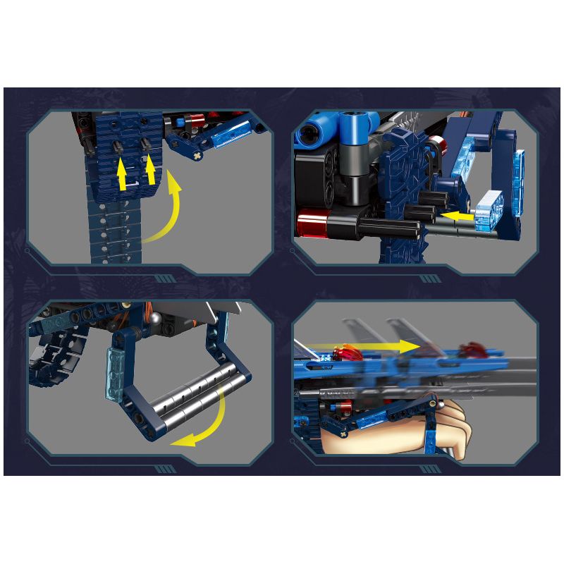 JIESTAR 58004 non  MÓNG SÓI BĂNG bộ đồ chơi xếp lắp ráp ghép mô hình  ICE-WOLF CLAW Kỹ Thuật Công Nghệ Cao Mô Hình Phương Tiện 217 khối