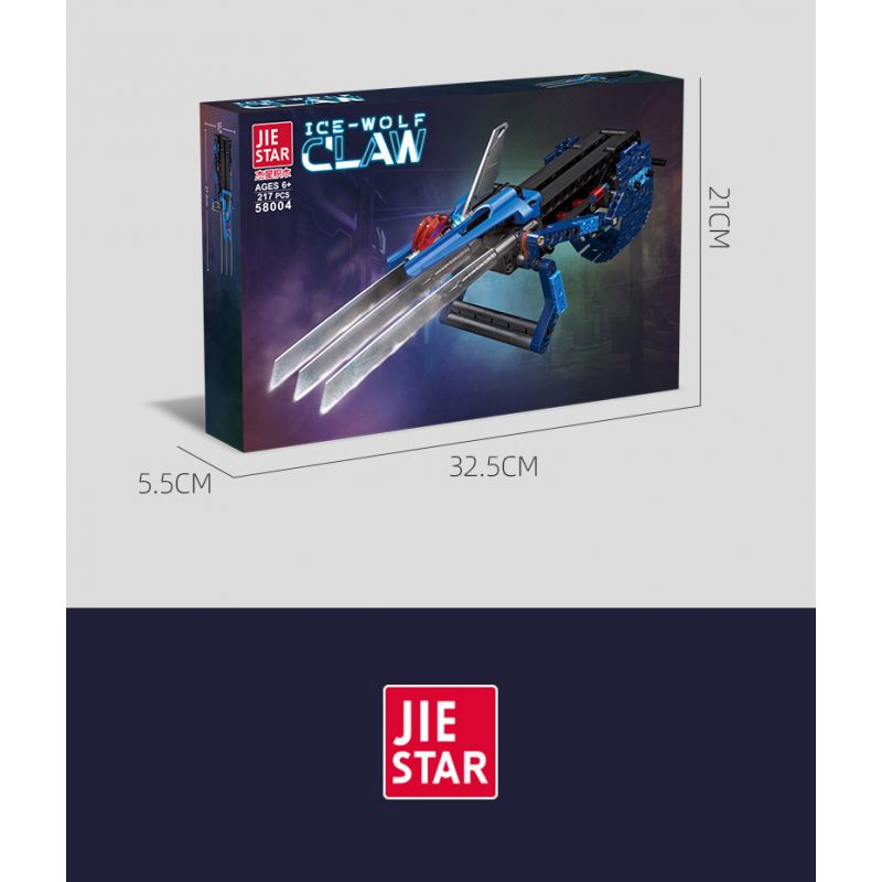 JIESTAR 58004 non  MÓNG SÓI BĂNG bộ đồ chơi xếp lắp ráp ghép mô hình  ICE-WOLF CLAW Kỹ Thuật Công Nghệ Cao Mô Hình Phương Tiện 217 khối
