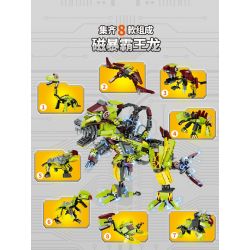 FORANGE FC3811 3811 non  BẠO LỰC TỪ TÍNH KẾT HỢP WANGLONG 8 RỒNG CỔ DÀI CÁNH TYRANT TYRANNOSAURUS JIANLONG CỘT SỐNG ĐÔI TAM GIÁC RẮN bộ đồ chơi xếp lắp ráp ghép mô hình Creator DIVERSE COMBINATIONS Sáng Tạo 773 khối