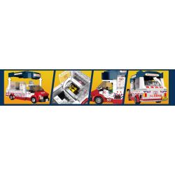 ROYAL TOYS RT01 non  XE BÁN KEM HỒNG KÔNG bộ đồ chơi xếp lắp ráp ghép mô hình City CITY STORY:HONG KONG SOFTEE CAR Thành Phố 303 khối