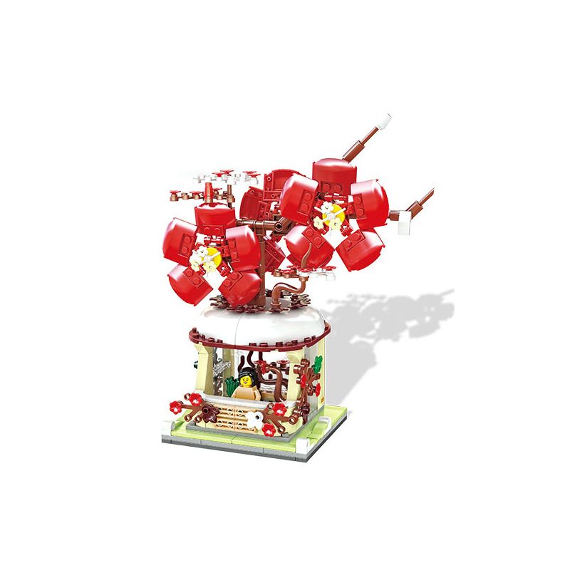 ZHEGAO 00303 non Lego CHẾ ĐỘ XEM ĐƯỜNG MẬN bộ đồ chơi xếp lắp ráp ghép mô hình PLUM BLOSSOM 271 khối