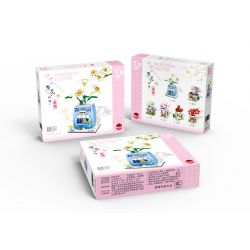 ZHEGAO 00302 non  HOA THỦY TIÊN CHẾ ĐỘ XEM PHỐ bộ đồ chơi xếp lắp ráp ghép mô hình NARCISSUS TAZETTA 369 khối