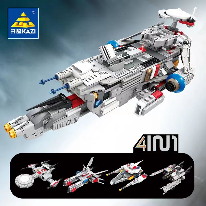 Kazi KY6621 6621 non  PHÁO ĐÀI NHẢY 4 TRONG 1 bộ đồ chơi xếp lắp ráp ghép mô hình The Third Universe Vũ Trụ Thứ 3