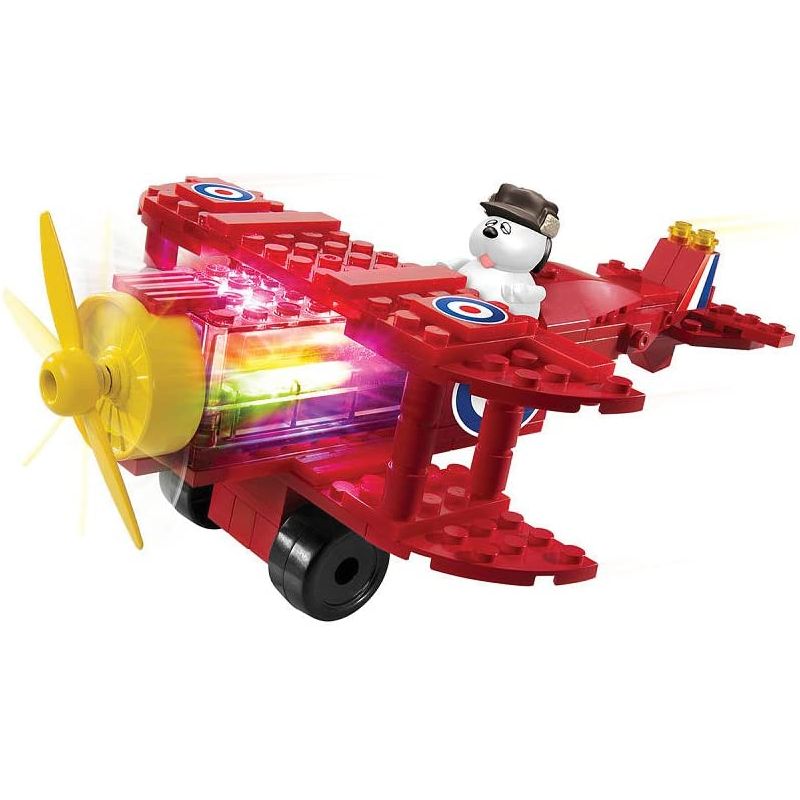 CRA-Z-ART LITE BRIX 57006 non Lego BỘ PHIM PEANUTS HAI TẦNG CÁNH bộ đồ chơi xếp lắp ráp ghép mô hình Snoopy THE PEANUTS MOVIE OLAF'S BIPLANE Chú Chó