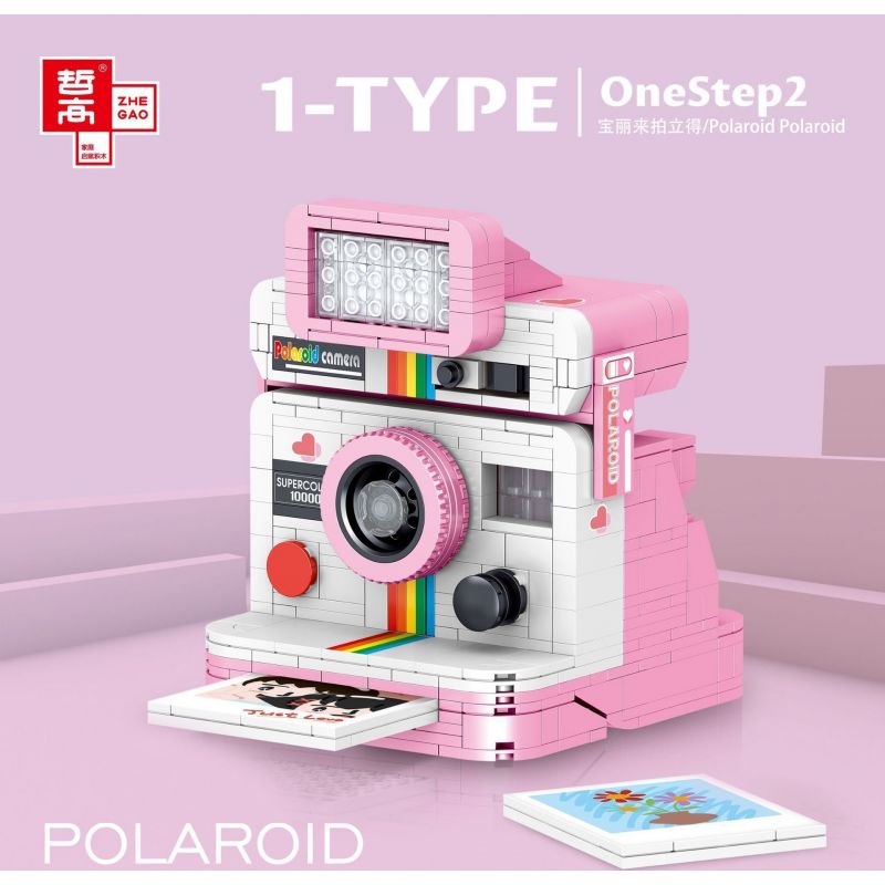 ZHEGAO 00909 non  ẢNH CHỤP MÀN HÌNH POLAROID bộ đồ chơi xếp lắp ráp ghép mô hình Creator Expert POLAROID 1-TYPE ONESTEP2 Chuyên Gia Sáng Tạo 628 khối