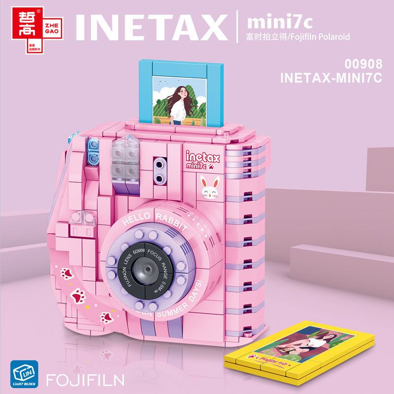 ZHEGAO 00908 non Lego FTSE POLAROID bộ đồ chơi xếp lắp ráp ghép mô hình Creator Expert FOJIFILN POLAROID INETAX MINI7C Chuyên Gia Sáng Tạo 494 khối