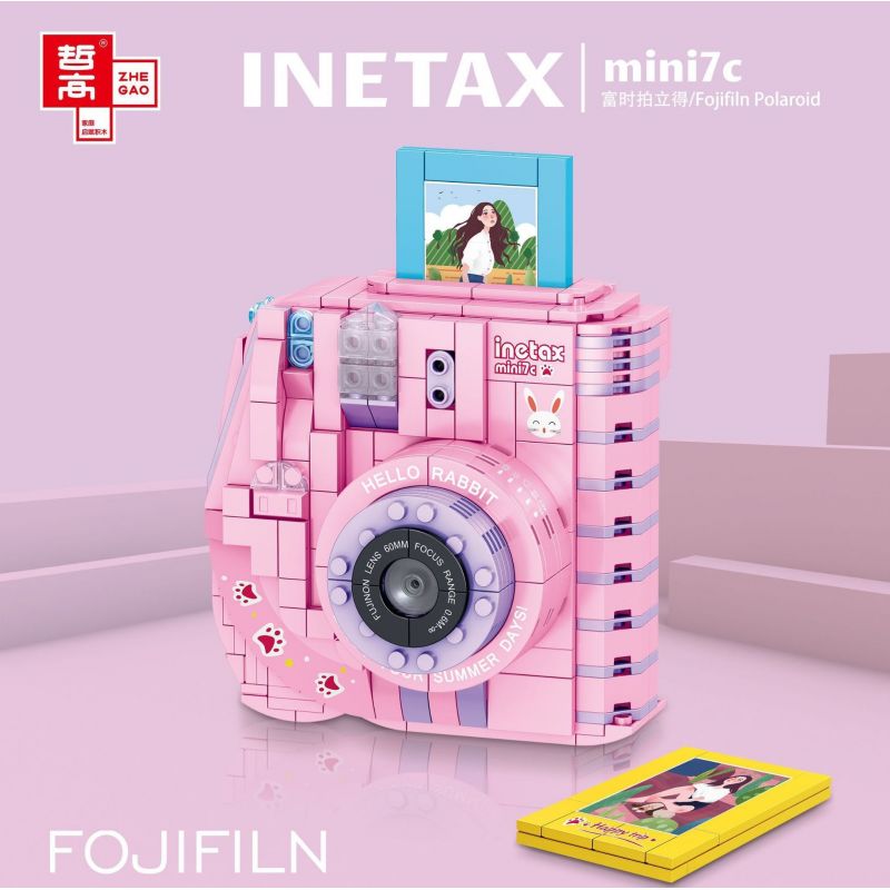 ZHEGAO 00908 non  FTSE POLAROID bộ đồ chơi xếp lắp ráp ghép mô hình Creator Expert FOJIFILN POLAROID INETAX MINI7C Chuyên Gia Sáng Tạo 494 khối