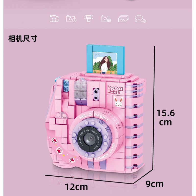 ZHEGAO 00908 non  FTSE POLAROID bộ đồ chơi xếp lắp ráp ghép mô hình Creator Expert FOJIFILN POLAROID INETAX MINI7C Chuyên Gia Sáng Tạo 494 khối