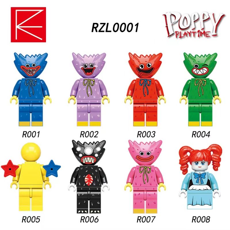 RZL 0001 R001 R002 R003 R004 R005 R006 R007 R008 non Lego POPPY'S PLAYTIME 8 NHÂN VẬT NHỎ bộ đồ chơi xếp lắp ráp ghép mô hình Collectable Minifigures POPPY PLAYTIME Búp Bê Sưu Tầm