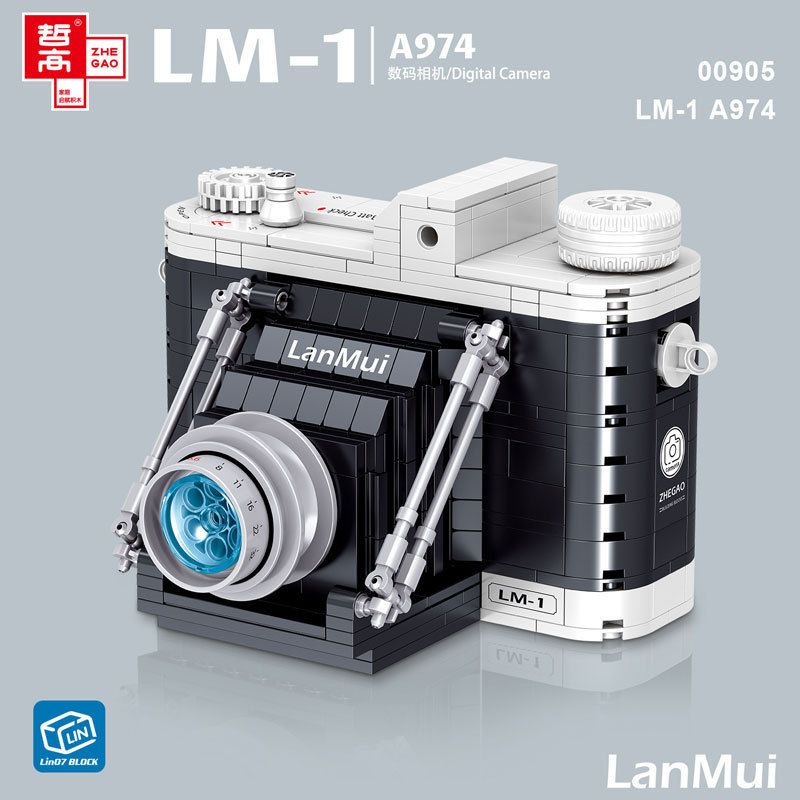 ZHEGAO 00905 non  MÁY ẢNH KỸ THUẬT SỐ bộ đồ chơi xếp lắp ráp ghép mô hình Creator Expert LANMUI LM-1 A974 DIGITAL CAMERA Chuyên Gia Sáng Tạo 474 khối