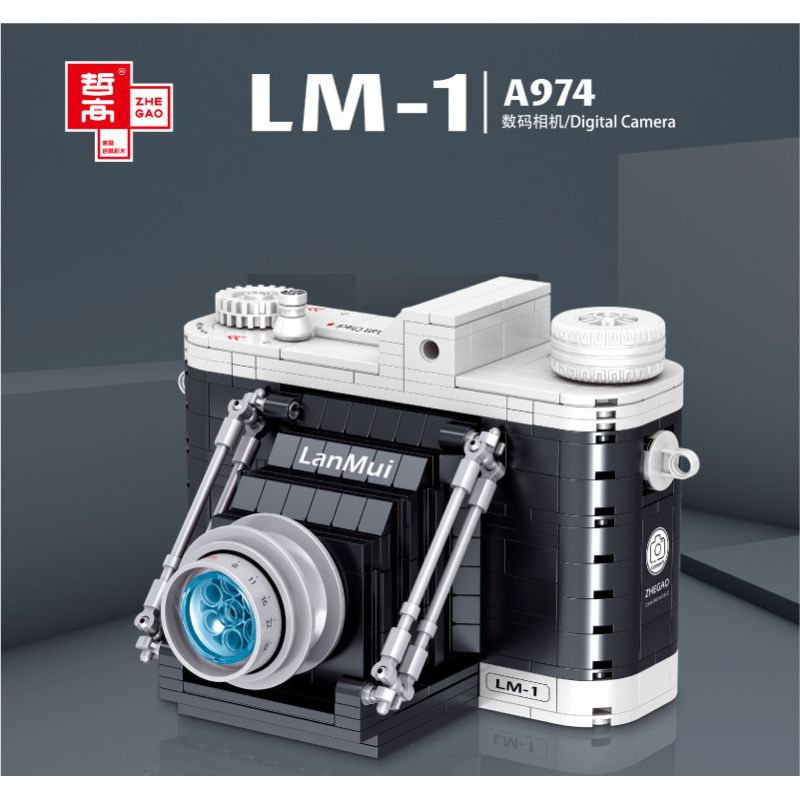 ZHEGAO 00905 non  MÁY ẢNH KỸ THUẬT SỐ bộ đồ chơi xếp lắp ráp ghép mô hình Creator Expert LANMUI LM-1 A974 DIGITAL CAMERA Chuyên Gia Sáng Tạo 474 khối