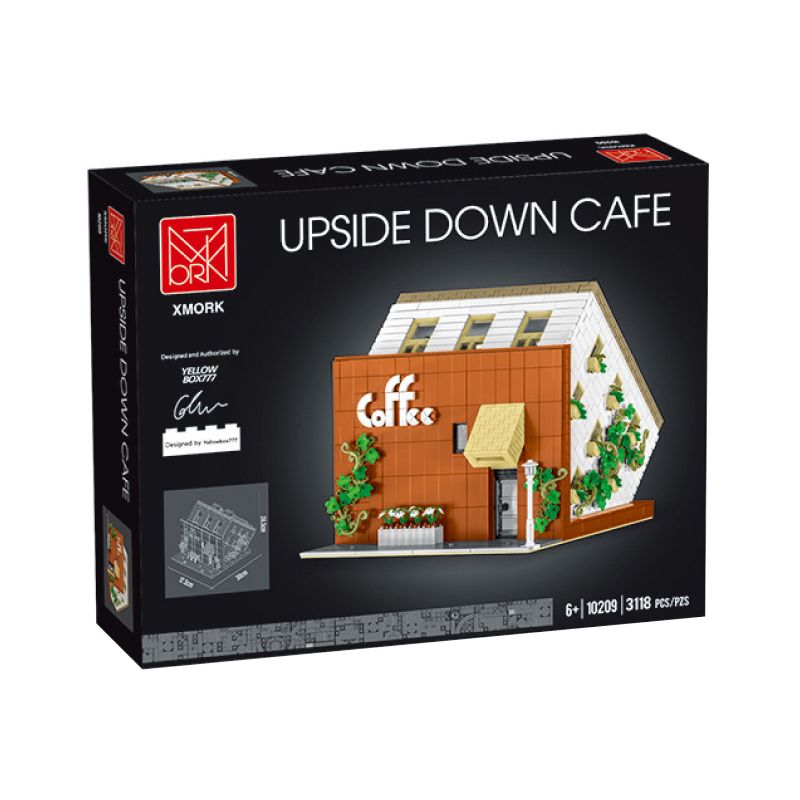 MorkModel 10209 Mork Model 10209 non  QUÁN CÀ PHÊ LỘN NGƯỢC bộ đồ chơi xếp lắp ráp ghép mô hình Modular Buildings UPSIDE DOWN CAFE Mô Hình Nhà Cửa 3118 khối