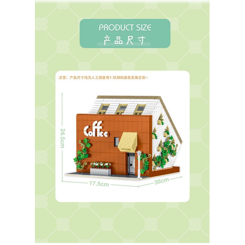 MorkModel 10209 Mork Model 10209 non  QUÁN CÀ PHÊ LỘN NGƯỢC bộ đồ chơi xếp lắp ráp ghép mô hình Modular Buildings UPSIDE DOWN CAFE Mô Hình Nhà Cửa 3118 khối