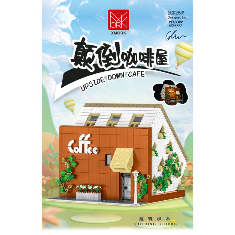 MorkModel 10209 Mork Model 10209 non  QUÁN CÀ PHÊ LỘN NGƯỢC bộ đồ chơi xếp lắp ráp ghép mô hình Modular Buildings UPSIDE DOWN CAFE Mô Hình Nhà Cửa 3118 khối