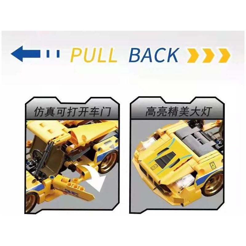 PROGRESS MODEL 10235 non  TRỞ LẠI XE bộ đồ chơi xếp lắp ráp ghép mô hình SPEED & FURIOUS 518 khối