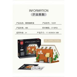 MorkModel 10209 Mork Model 10209 non  QUÁN CÀ PHÊ LỘN NGƯỢC bộ đồ chơi xếp lắp ráp ghép mô hình Modular Buildings UPSIDE DOWN CAFE Mô Hình Nhà Cửa 3118 khối