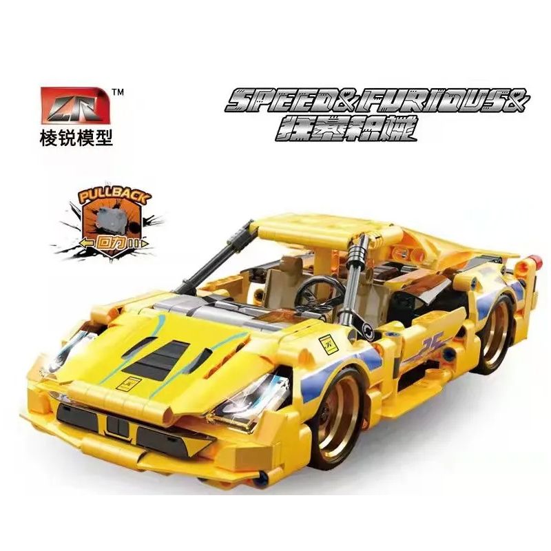 PROGRESS MODEL 10235 non  TRỞ LẠI XE bộ đồ chơi xếp lắp ráp ghép mô hình SPEED & FURIOUS 518 khối