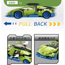 PROGRESS MODEL 10234 non  LAMBORGHINI TRỞ LẠI XE bộ đồ chơi xếp lắp ráp ghép mô hình SPEED & FURIOUS 533 khối