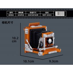 ZHEGAO 00904 non  MÁY ẢNH KỸ THUẬT SỐ bộ đồ chơi xếp lắp ráp ghép mô hình Creator Expert HAOUSEEL 189T G1613 DIGITAL CAMERA Chuyên Gia Sáng Tạo 694 khối