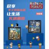 LINOOS LN8051 8051 non  DU HÀNH VŨ TRỤ bộ đồ chơi xếp lắp ráp ghép mô hình Snoopy SNOOPY PHOTO FRAME Chú Chó 427 khối