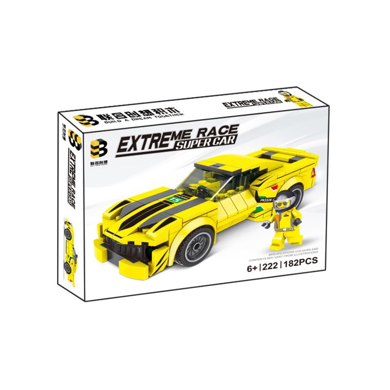 B BRAND 222 non  CAMARO bộ đồ chơi xếp lắp ráp ghép mô hình Speed Champions Racing Cars Đua Xe Công Thức 182 khối