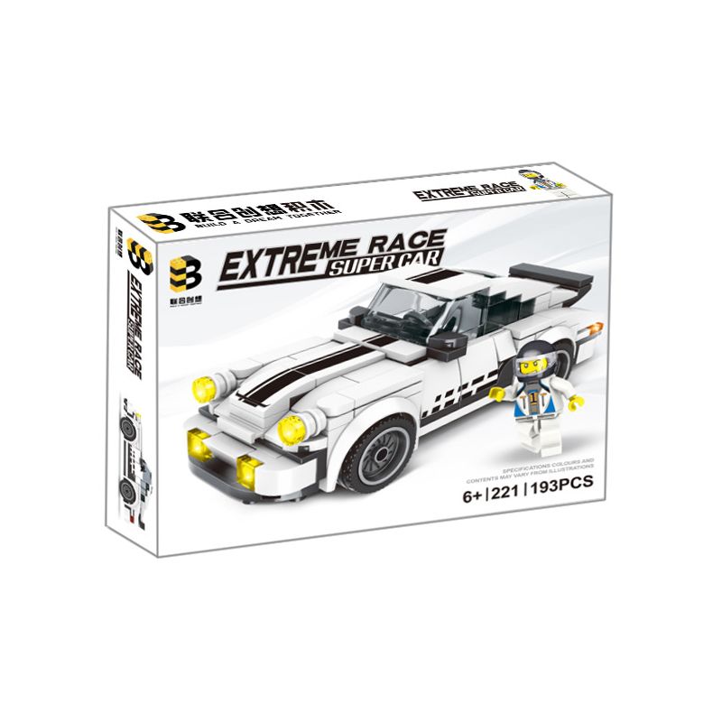B BRAND 221 non  PORSCHE 911 bộ đồ chơi xếp lắp ráp ghép mô hình Speed Champions Racing Cars Đua Xe Công Thức 193 khối