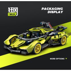 SEMBO WEKKI VIGGI 715306 non  TÍCH LŨY VŨ KHÍ XE THỂ THAO LAMBORGHINI PHANTOM V12 Ý TƯỞNG tỷ lệ 1:18 bộ đồ chơi xếp lắp ráp ghép mô hình  LAMBORGHINI VISION GT Kỹ Thuật Công Nghệ Cao Mô Hình Phương Tiện 883 khối