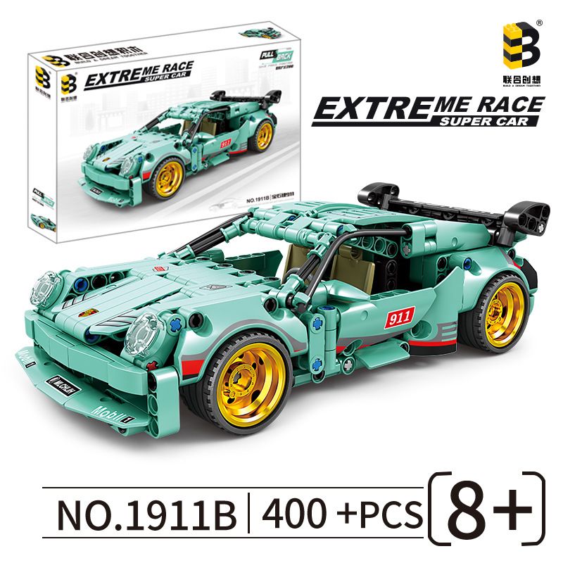 B BRAND 1911B non  PORSCHE 911 bộ đồ chơi xếp lắp ráp ghép mô hình  Kỹ Thuật Công Nghệ Cao Mô Hình Phương Tiện 400 khối