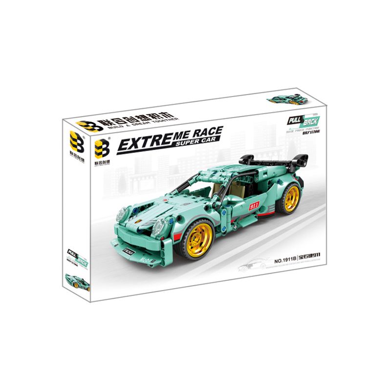 B BRAND 1911B non  PORSCHE 911 bộ đồ chơi xếp lắp ráp ghép mô hình  Kỹ Thuật Công Nghệ Cao Mô Hình Phương Tiện 400 khối