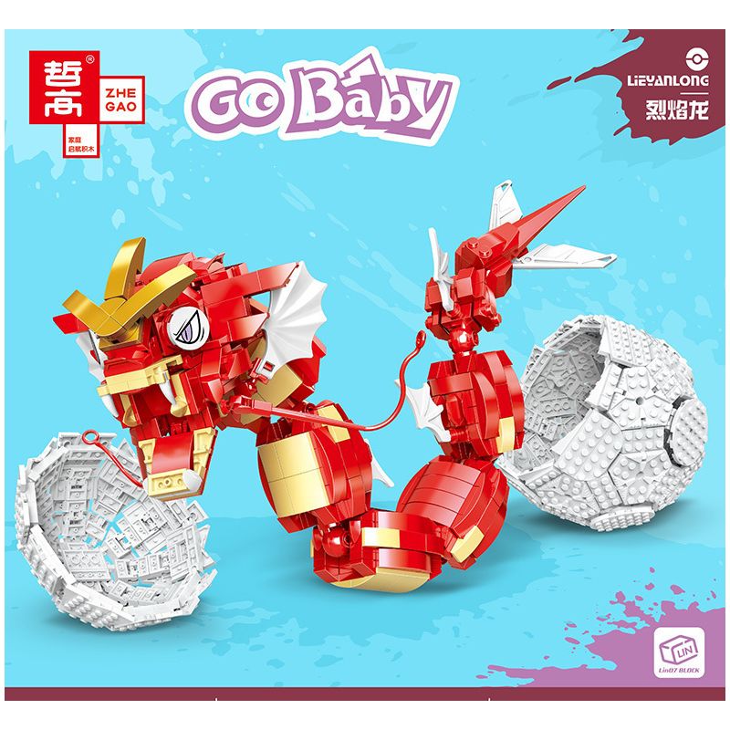 ZHEGAO 00892 non  RỒNG LỬA bộ đồ chơi xếp lắp ráp ghép mô hình GO BABY 956 khối