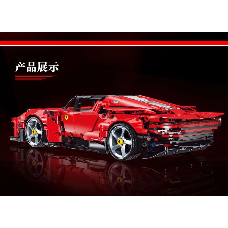 BOBO LIKE 33003 non  FERRARI DAYTONA SP3 tỷ lệ 1:14 bộ đồ chơi xếp lắp ráp ghép mô hình  Kỹ Thuật Công Nghệ Cao Mô Hình Phương Tiện 1394 khối