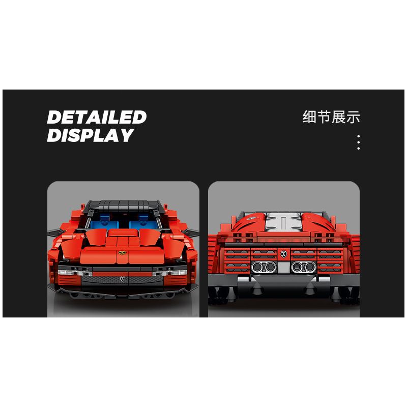 SEMBO WEKKI VIGGI 715305 non  THIẾT BỊ ĐIÊN RỒ XE THỂ THAO FERRARI SP4 tỷ lệ 1:18 bộ đồ chơi xếp lắp ráp ghép mô hình  Kỹ Thuật Công Nghệ Cao Mô Hình Phương Tiện 522 khối