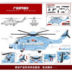 MINGDI 9029 non  MÁY BAY TRỰC THĂNG THẲNG -18. bộ đồ chơi xếp lắp ráp ghép mô hình Military Army MILITARY Z-18 HELICOPTER Quân Sự Bộ Đội 439 khối