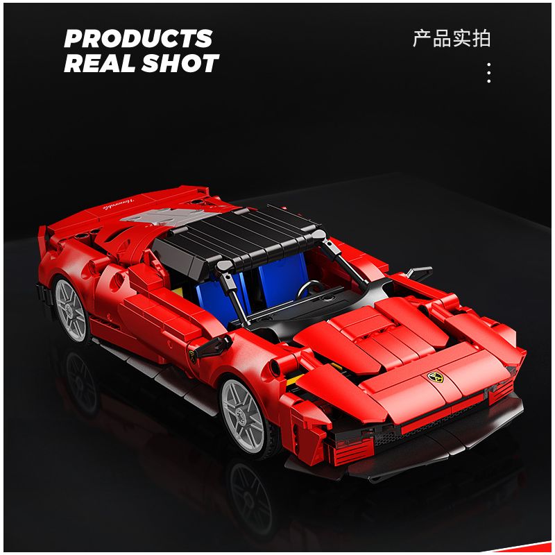 SEMBO WEKKI VIGGI 715305 non  THIẾT BỊ ĐIÊN RỒ XE THỂ THAO FERRARI SP4 tỷ lệ 1:18 bộ đồ chơi xếp lắp ráp ghép mô hình  Kỹ Thuật Công Nghệ Cao Mô Hình Phương Tiện 522 khối