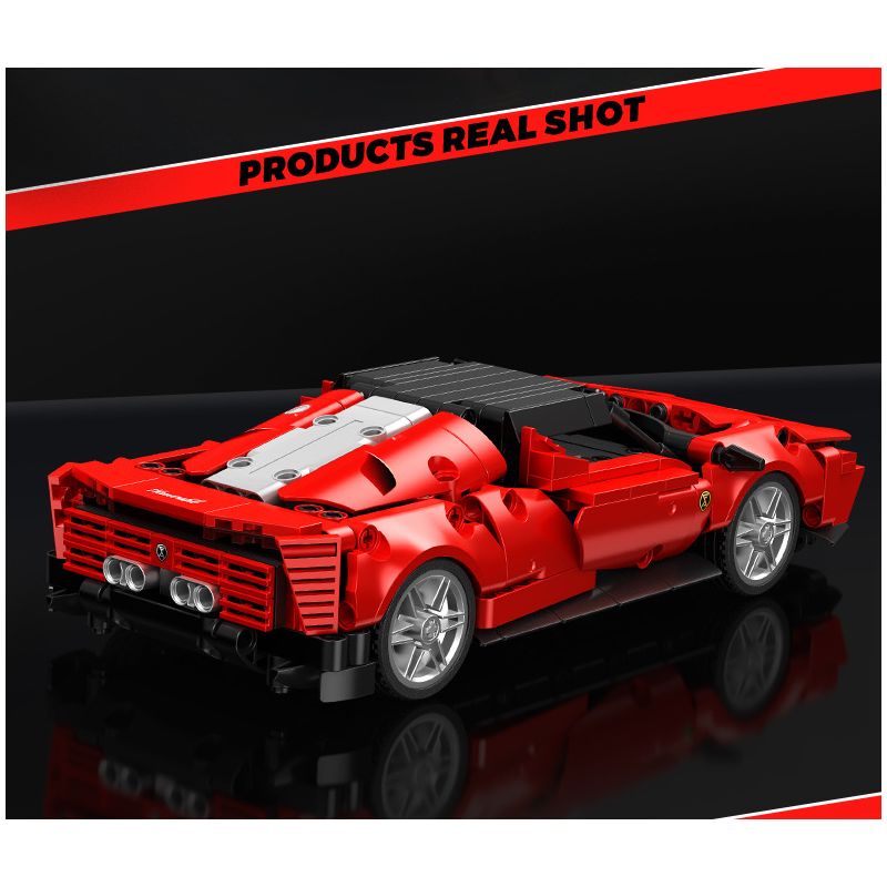 SEMBO WEKKI VIGGI 715305 non  THIẾT BỊ ĐIÊN RỒ XE THỂ THAO FERRARI SP4 tỷ lệ 1:18 bộ đồ chơi xếp lắp ráp ghép mô hình  Kỹ Thuật Công Nghệ Cao Mô Hình Phương Tiện 522 khối