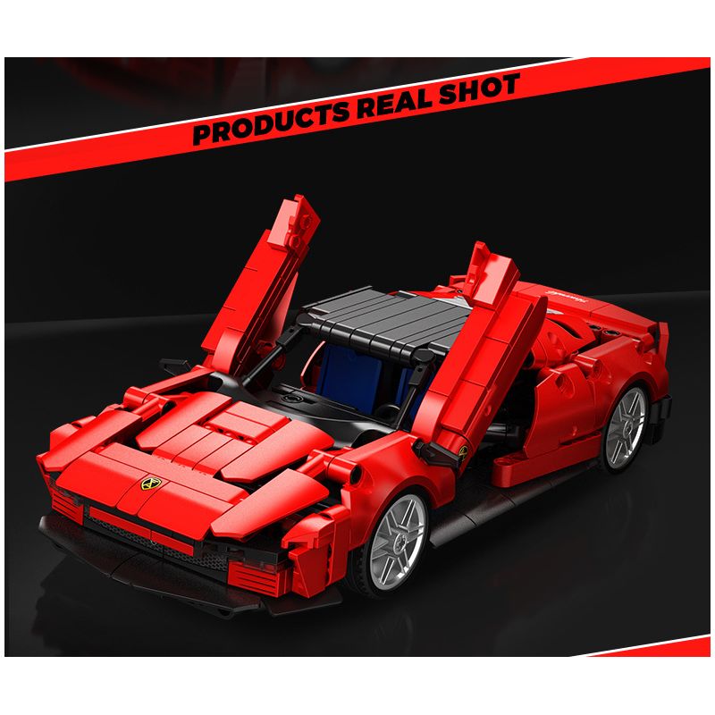 SEMBO WEKKI VIGGI 715305 non  THIẾT BỊ ĐIÊN RỒ XE THỂ THAO FERRARI SP4 tỷ lệ 1:18 bộ đồ chơi xếp lắp ráp ghép mô hình  Kỹ Thuật Công Nghệ Cao Mô Hình Phương Tiện 522 khối