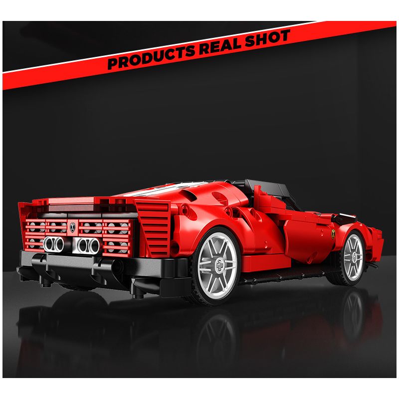 SEMBO WEKKI VIGGI 715305 non  THIẾT BỊ ĐIÊN RỒ XE THỂ THAO FERRARI SP4 tỷ lệ 1:18 bộ đồ chơi xếp lắp ráp ghép mô hình  Kỹ Thuật Công Nghệ Cao Mô Hình Phương Tiện 522 khối